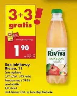 Biedronka Sok jabłkowy Riviva oferta