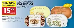 Biedronka Lody Carte D'Or 825-1000ml oferta