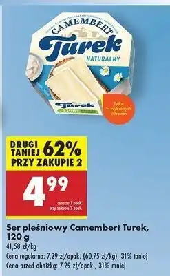 Biedronka Ser camembert naturalny (przed 2024 r) Turek Naturek oferta