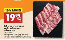 Biedronka Żeberka wieprzowe paski oferta