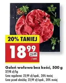 Biedronka Goleń wołowa bez kości oferta