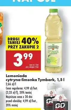 Biedronka Lemoniada cytryna i limonka Tymbark oferta