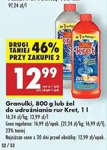 Biedronka Żel do udrożniania rur Kret oferta