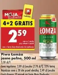 Biedronka Piwo Łomża Jasne (Dawniej Export) oferta