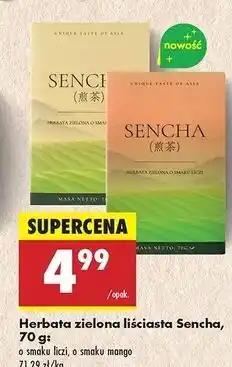 Biedronka Herbata zielona o smaku mango Sencha oferta