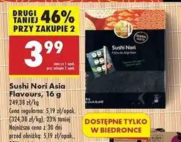 Biedronka Prażone liście alg morskich sushi nori Asia Flavours oferta