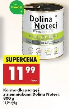 Biedronka Karma dla psów z gęsią ziemniakami Dolina Noteci Premium oferta