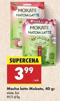 Biedronka Herbata o smaku wiśniowym Mokate Matcha Latte oferta