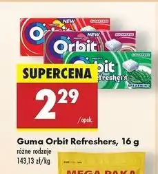 Biedronka Guma do żucia spearmint Orbit Refresher's oferta
