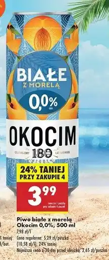 Biedronka Piwo Okocim Białe Z Morelą 0.0% oferta