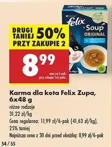 Biedronka Karma dla kota dorsz tuńczyk Purina Felix Soup Original oferta