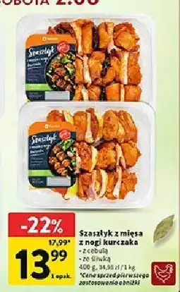 Intermarche Szaszłyk z mięsa z nogi kurczaka z cebulą Intermarche oferta