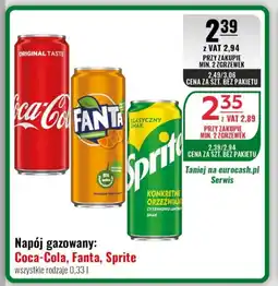 Eurocash Napój gazowany: Coca-Cola, Fanta, Sprite oferta