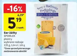 Intermarche Ser żółty plastry Spomlek oferta