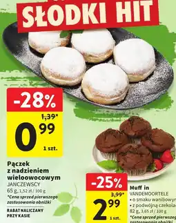 Intermarche Muffin o smaku waniliowym z podwójną czekoladą Vandemoortele oferta