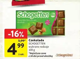 Intermarche Czekolada SCHOGETTEN wybrane rodzaje oferta