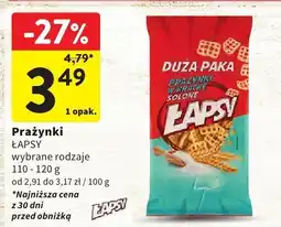 Intermarche Prażynki, wybrane rodzaje Łapsy oferta