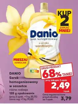 Kaufland Serek homogenizowany w saszetce, różne rodzaje Danio oferta