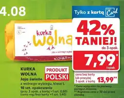 Kaufland Jajka z wolnego wybiegu, klasa L Kurka Wolna oferta