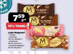 Netto Lód hazelnut w białej czekoladzie Algida Magnum Double oferta
