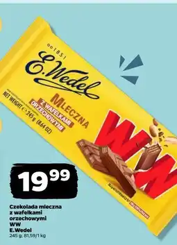 Netto Czekolada mleczna z wafelkami orzechowymi E. Wedel Ww oferta
