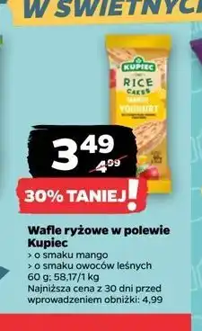 Netto Wafle ryżowe polewa jogurtowa owoce leśne Kupiec oferta