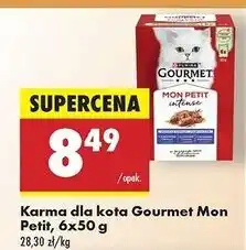 Biedronka Karma dla kota wołowina + cielęcina jagnięcina Purina Gourmet Mon Petit oferta