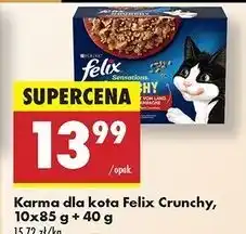 Biedronka Karma dla kota wybór dań mięsnych Purina Felix Sensations Crunchy oferta