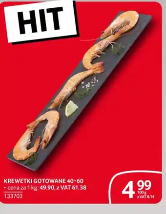 Selgros Krewetki gotowane 40-60 oferta