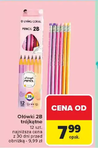 Carrefour Ołówki 2B trójkątne oferta