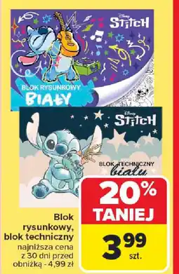 Carrefour Blok rysunkowy, blok techniczny oferta