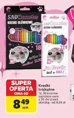 Carrefour Kredki trójkątne Sad Hamster oferta