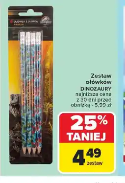 Carrefour Zestaw ołówków Dinozaury oferta