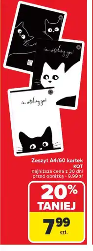 Carrefour Zeszyt A4/60 kartek KOT oferta