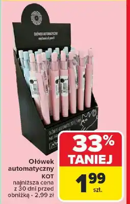 Carrefour Ołówek automatyczny KOT oferta