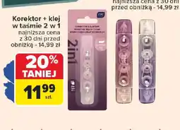 Carrefour Korektor + klej w taśmie 2 w 1 oferta