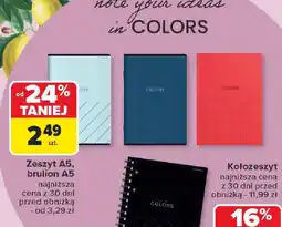 Carrefour Zeszyt A5, brulion A5 oferta