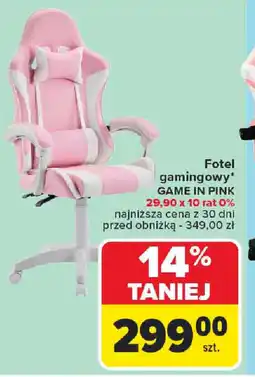 Carrefour Fotel gamingowy Game in Pink oferta