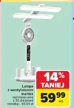 Carrefour Lampa z wentylatorem Matrix oferta