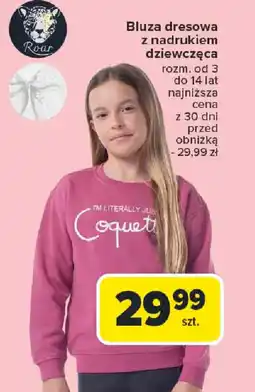 Carrefour Bluza dresowa z nadrukiem dziewczęca oferta