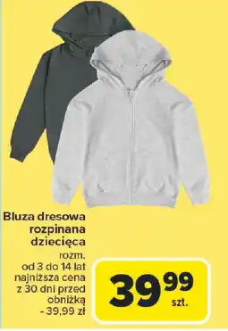 Carrefour Bluza dresowa rozpinana dziecięca oferta