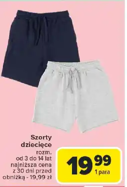 Carrefour Szorty dziecięce oferta