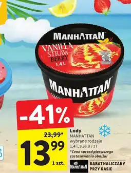 Intermarche Lody Manhattan wybrane rodzaje oferta