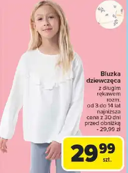 Carrefour Bluzka dziewczęca z długim rękawem oferta