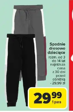 Carrefour Spodnie dresowe dziecięce oferta