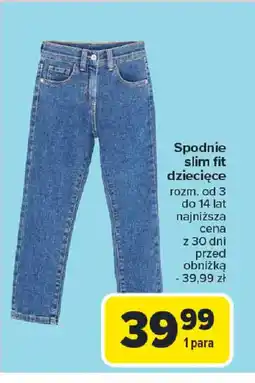 Carrefour Spodnie slim fit dziecięce oferta