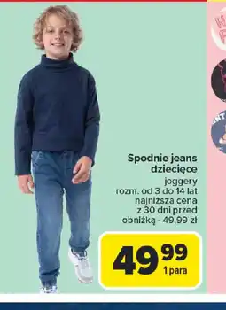 Carrefour Spodnie jeans dziecięce oferta