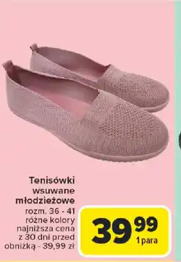 Carrefour Tenisówki wsuwane młodzieżowe oferta