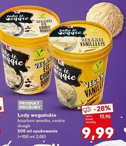 Kaufland Lody wegańskie bourbon wanilia, cookie dough Take it Veggie oferta