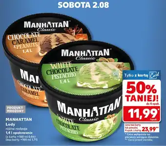 Kaufland Lody Manhattan Classic White Chocolate Pistachio oferta